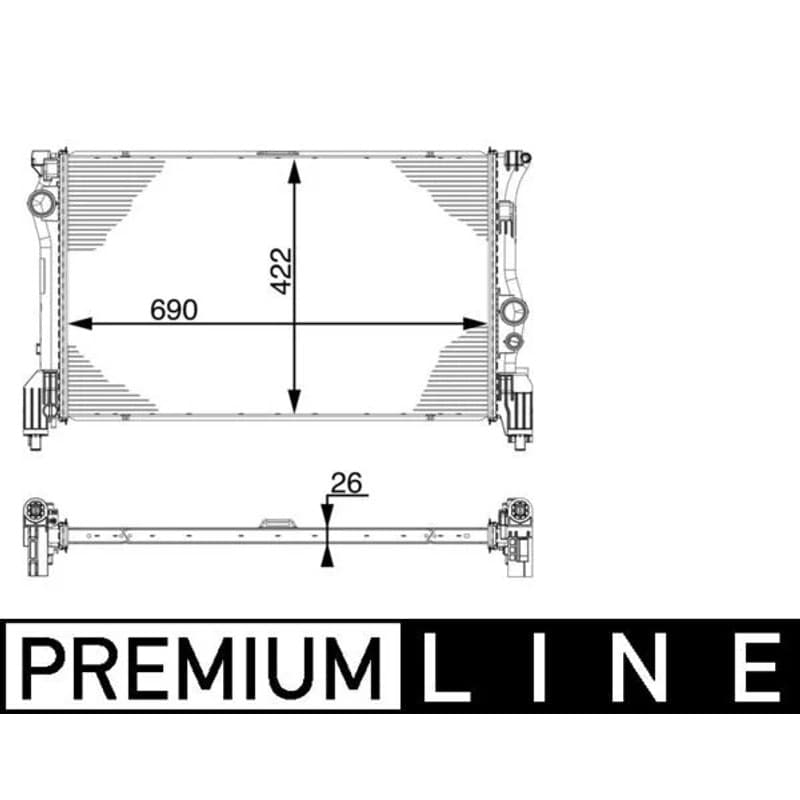 MAHLE CR 931 000P radiatorius, variklio aušinimas