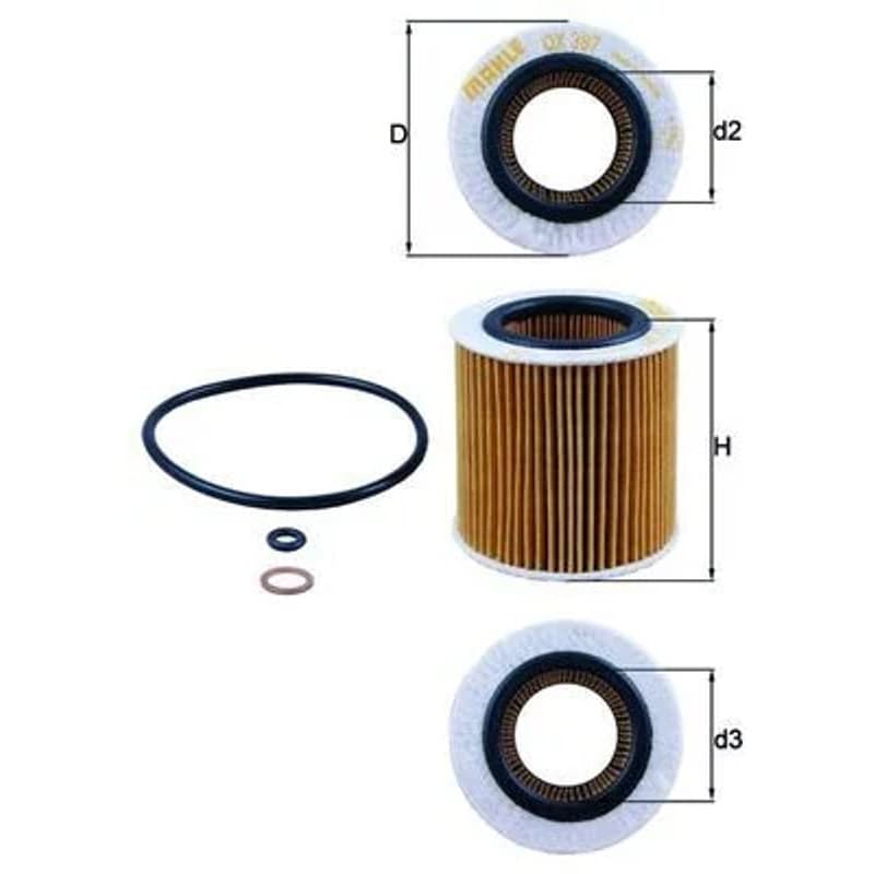 KNECHT OX 387D alyvos filtras