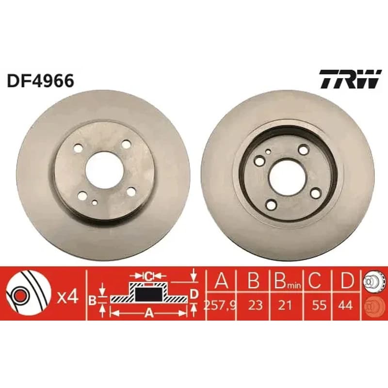 TRW stabdžių diskas DF4966