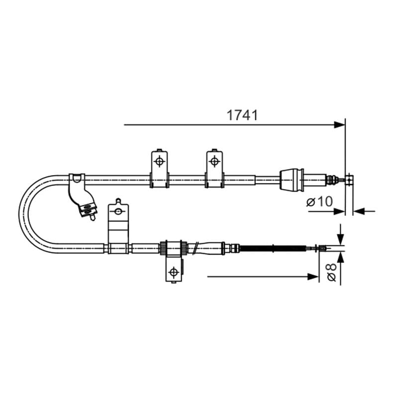 BOSCH 1 987 482 076 trosas, stovėjimo stabdys
