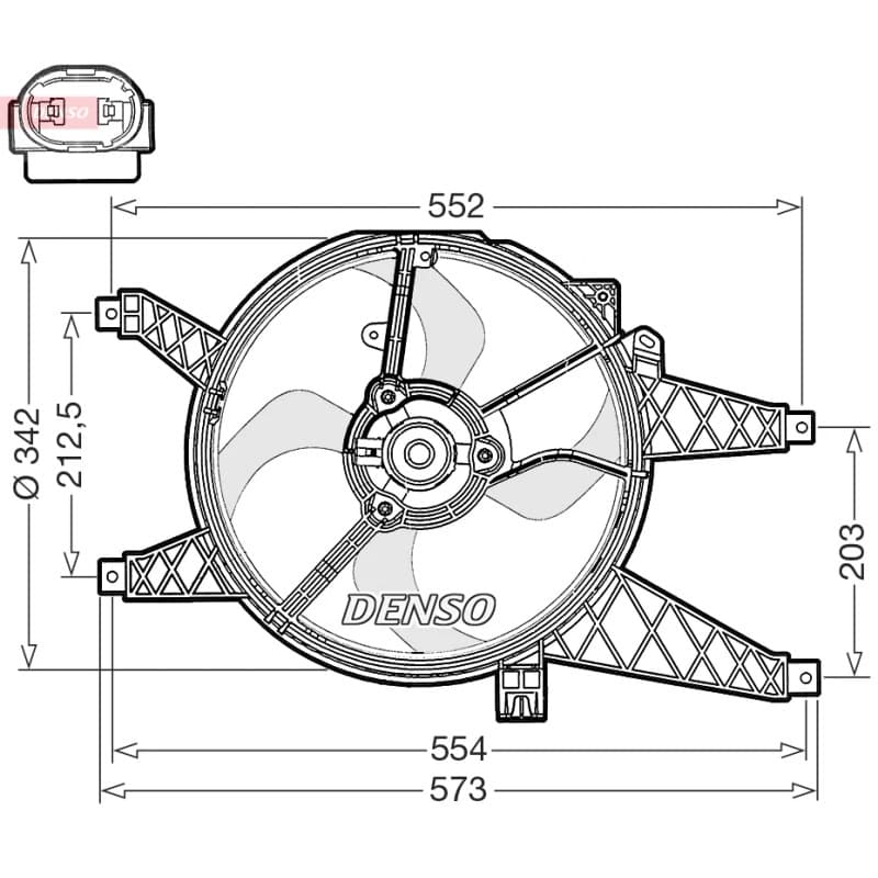 Aušinimo ventiliatorius DENSO DER23006