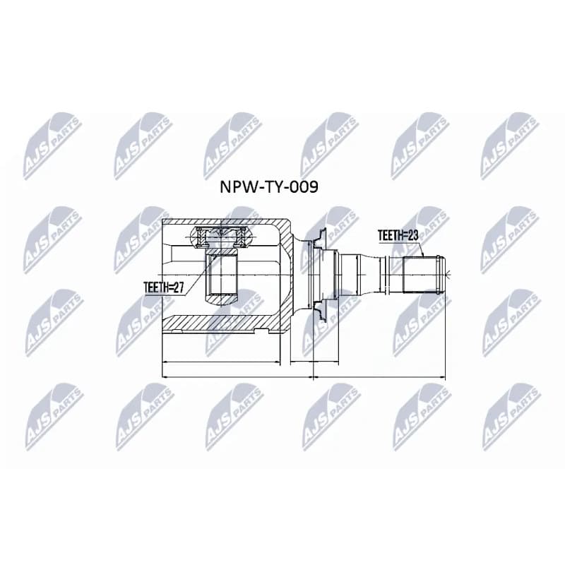 NTY jungčių komplektas, kardaninis velenas NPW-TY-009