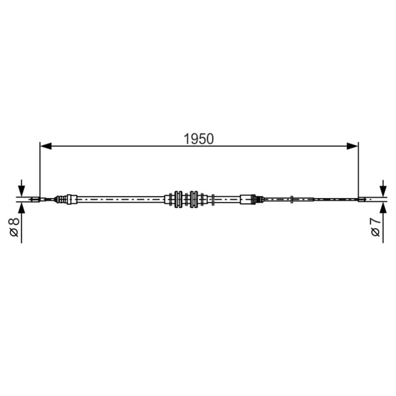 BOSCH 1 987 482 785 trosas, stovėjimo stabdys
