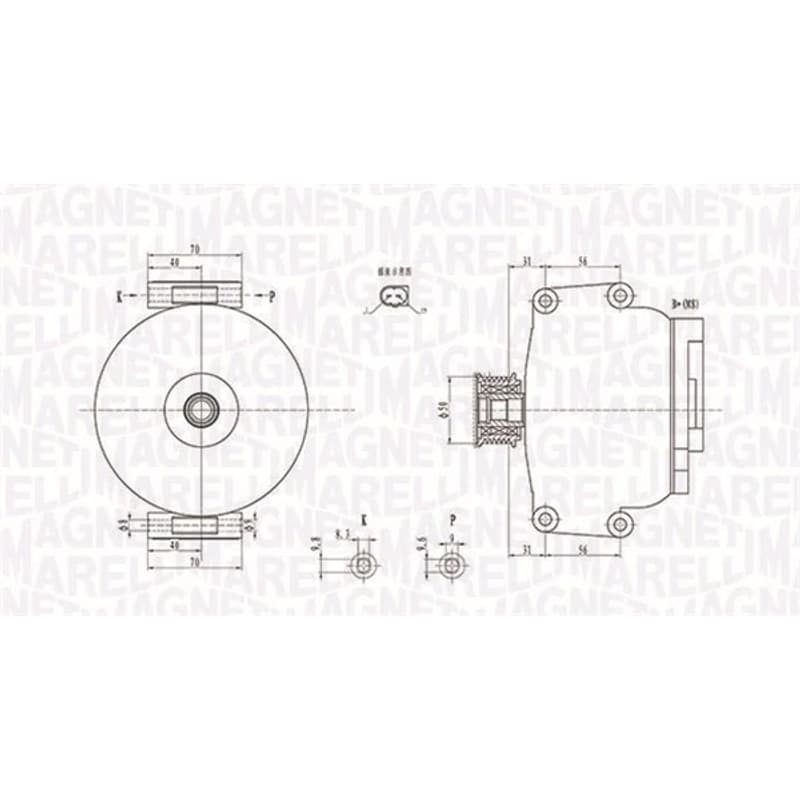 MAGNETIMARELLI kintamosios srovės generatorius 063731846010
