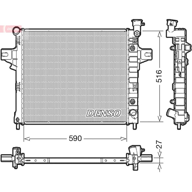DENSO radiatorius, variklio aušinimas DRM06031