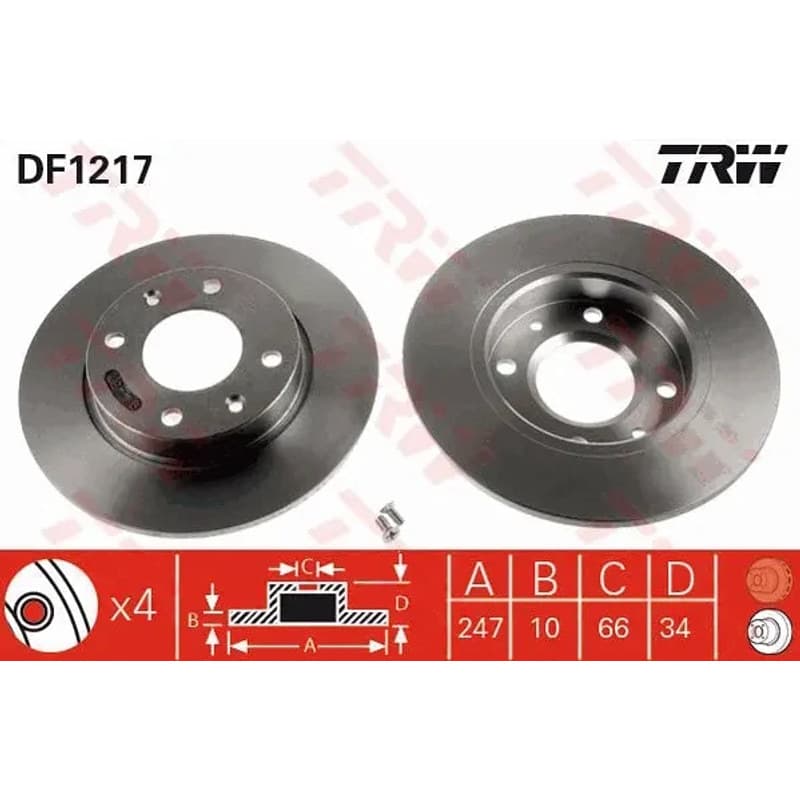 TRW stabdžių diskas DF1217