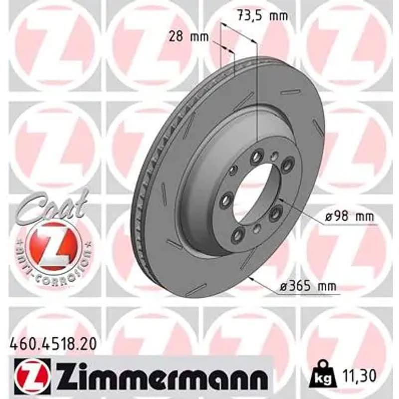 ZIMMERMANN stabdžių diskas 460.4518.20