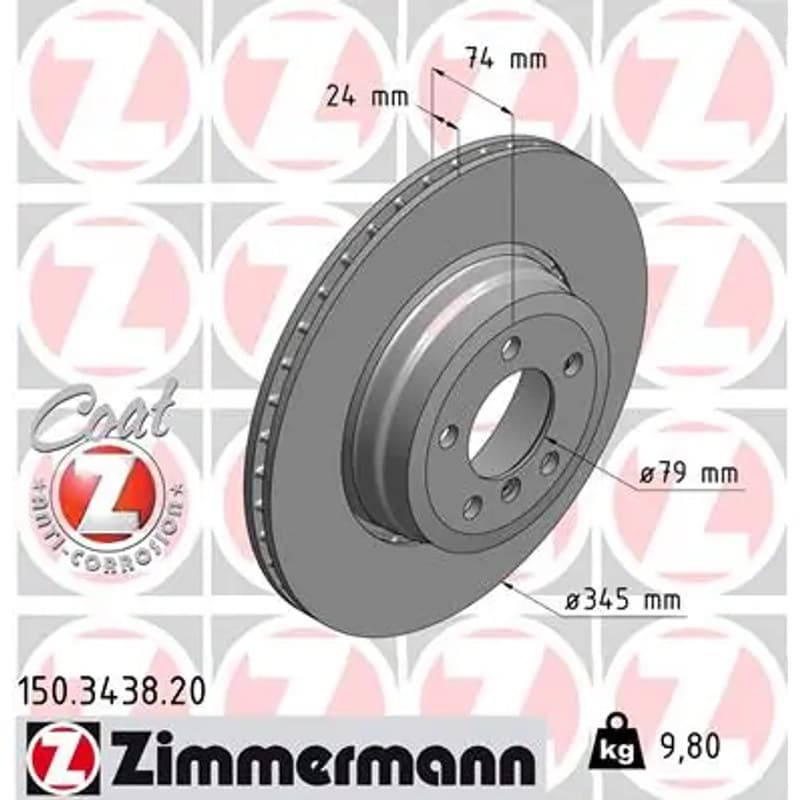 ZIMMERMANN stabdžių diskas 150.3438.20