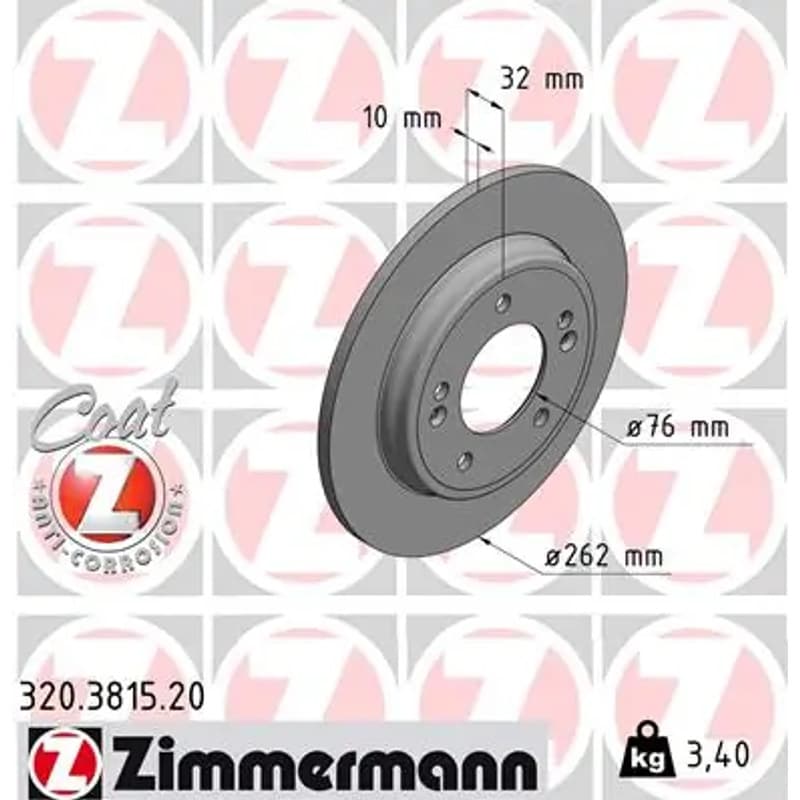 ZIMMERMANN stabdžių diskas 320.3815.20