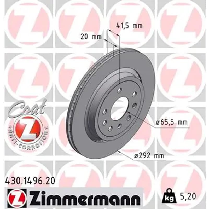 ZIMMERMANN stabdžių diskas 430.1496.20