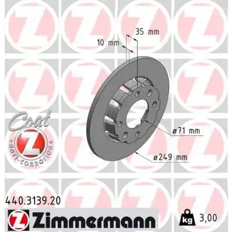 ZIMMERMANN stabdžių diskas 440.3139.20