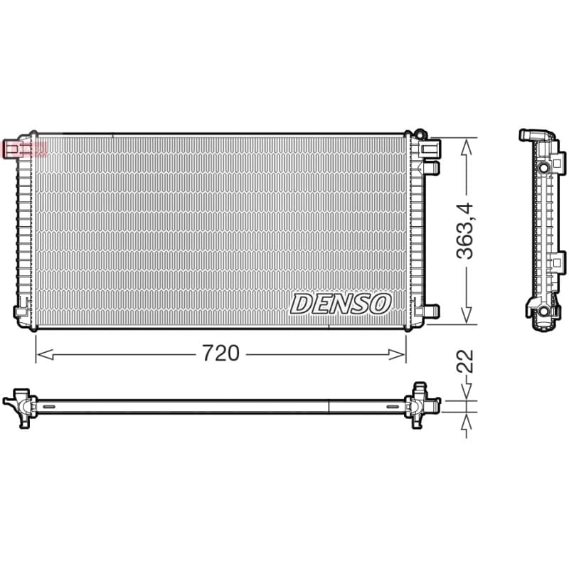 DENSO radiatorius, variklio aušinimas DRM02051