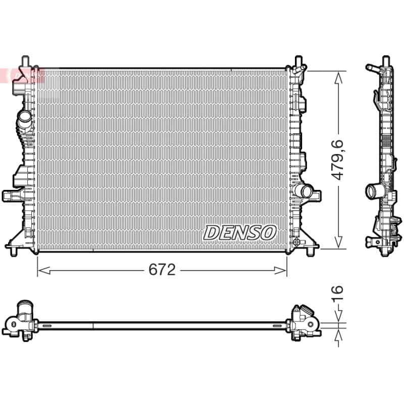 DENSO radiatorius, variklio aušinimas DRM10126
