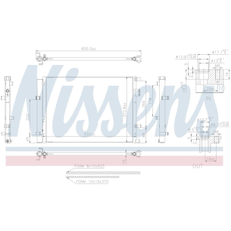 Kondicionieriaus kondensatorius NISSENS 941346 NISS