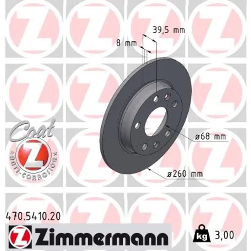 ZIMMERMANN stabdžių diskas 470.5410.20