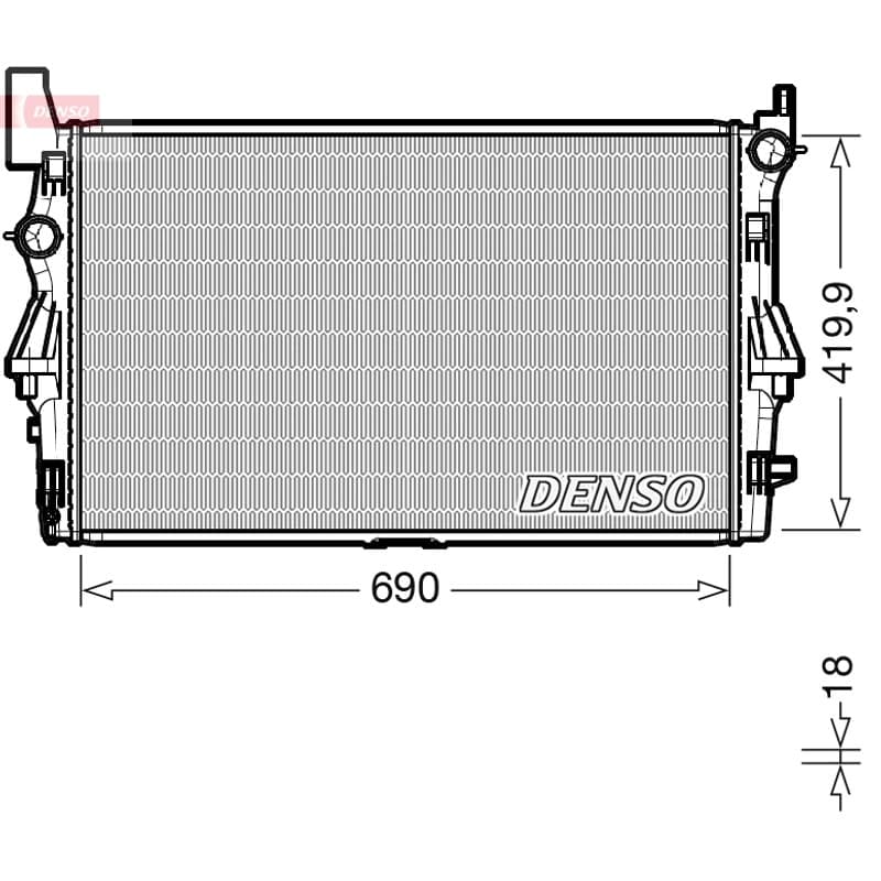 DENSO radiatorius, variklio aušinimas DRM17114