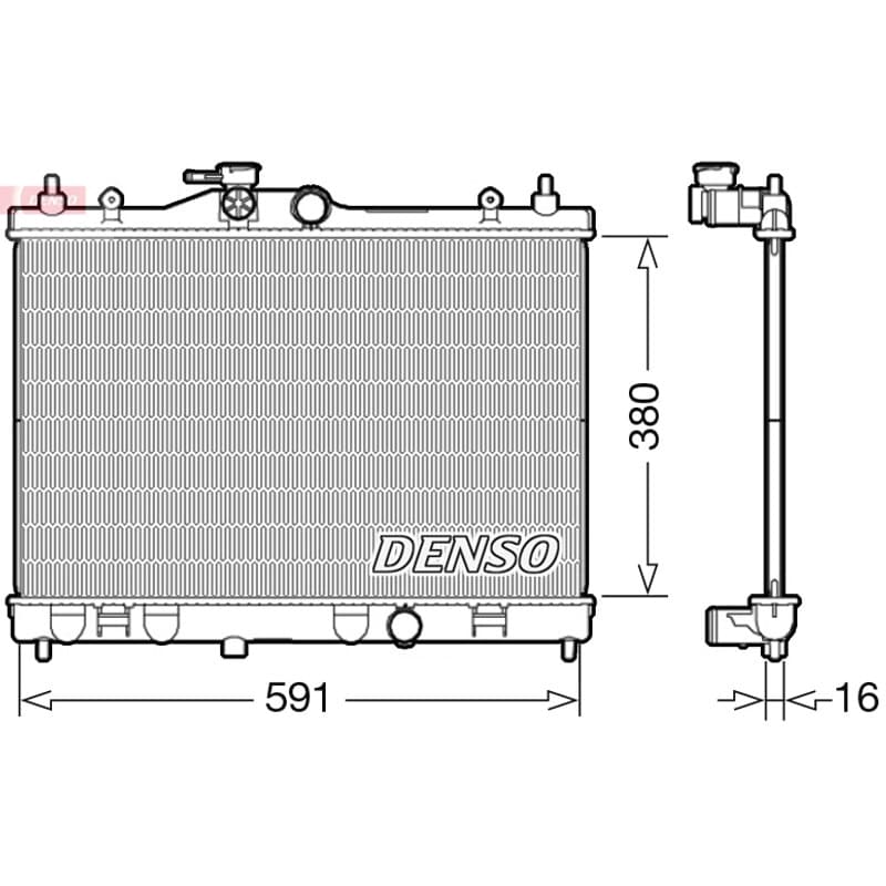 DENSO radiatorius, variklio aušinimas DRM46040