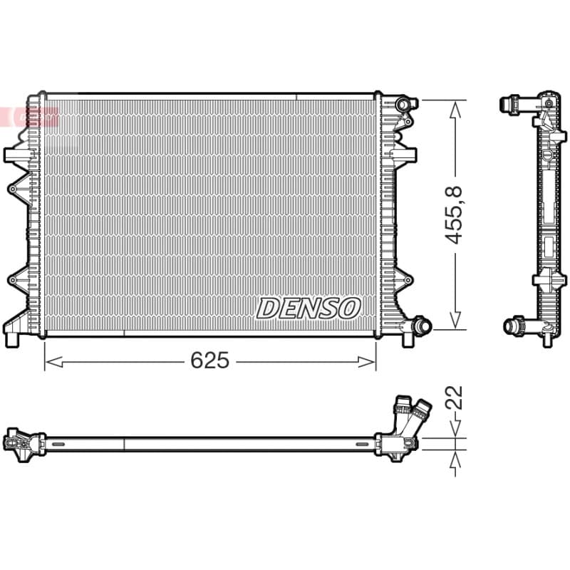 DENSO radiatorius, variklio aušinimas DRM32066