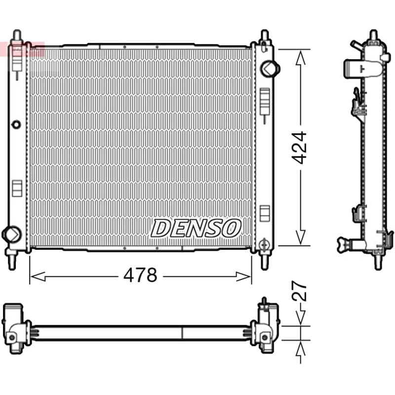DENSO radiatorius, variklio aušinimas DRM46044