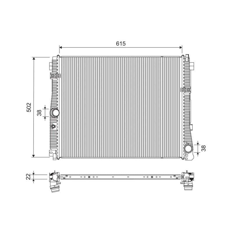 VALEO radiatorius, variklio aušinimas 701311