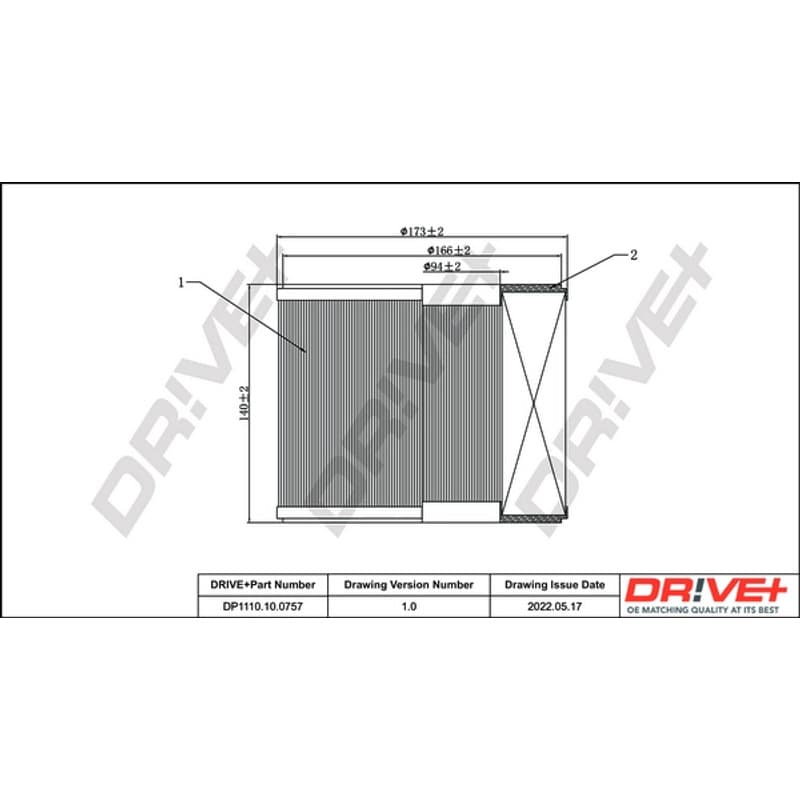 DRVE oro filtras DP1110.10.0757