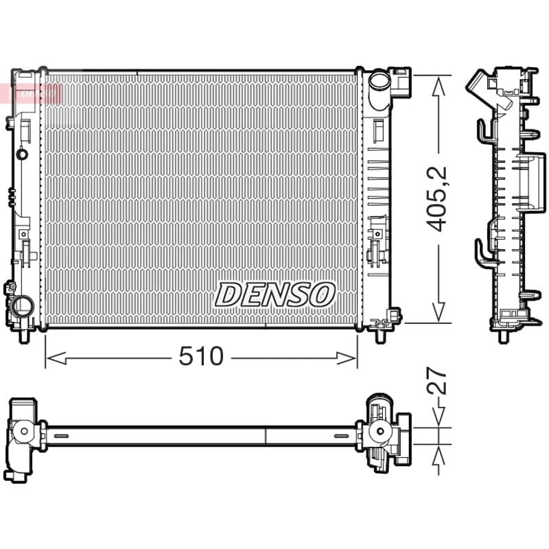 DENSO radiatorius, variklio aušinimas DRM23085