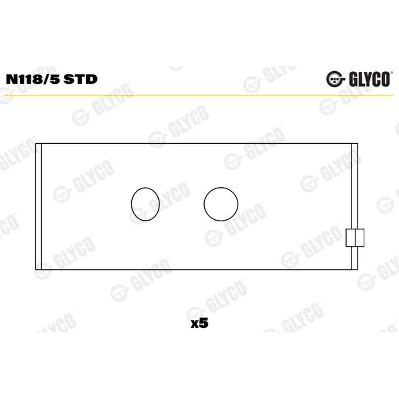 GLYCO skirstomojo veleno įvorės N118/5 STD