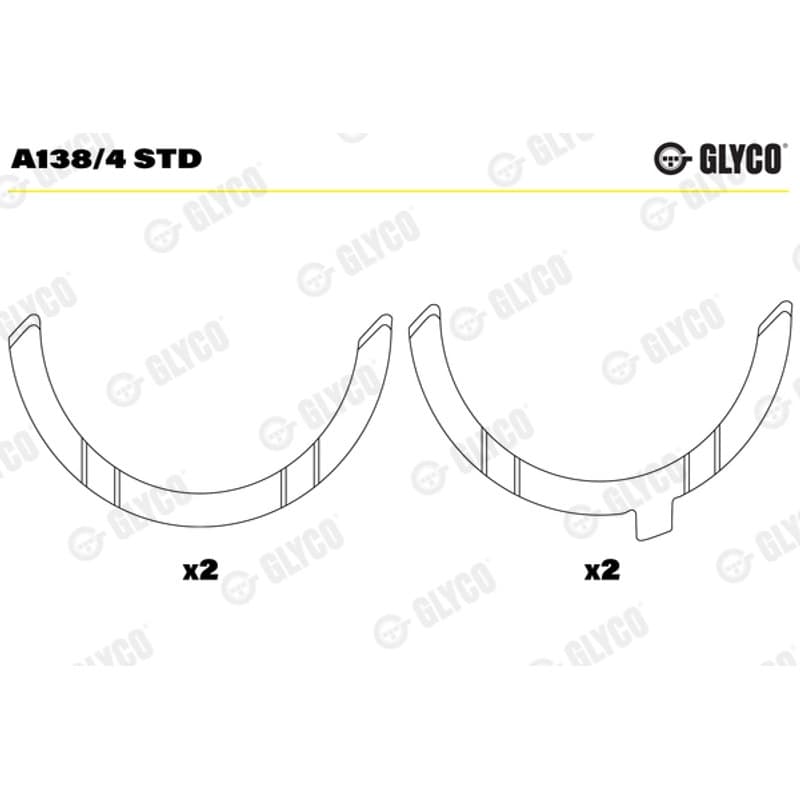 GLYCO atraminis tarpiklis, alkūninis velenas A138/4 STD