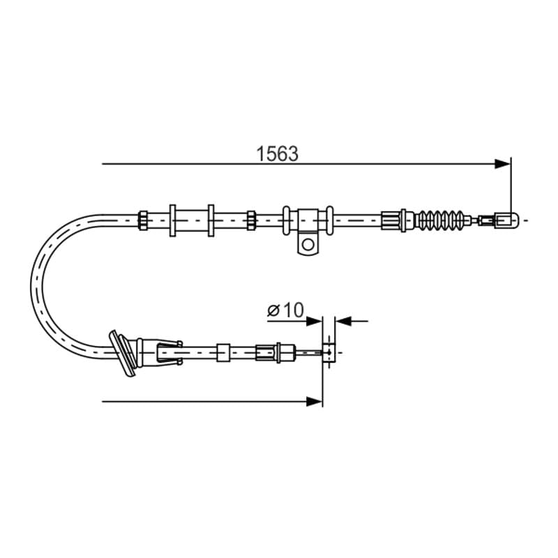 BOSCH 1 987 482 064 trosas, stovėjimo stabdys