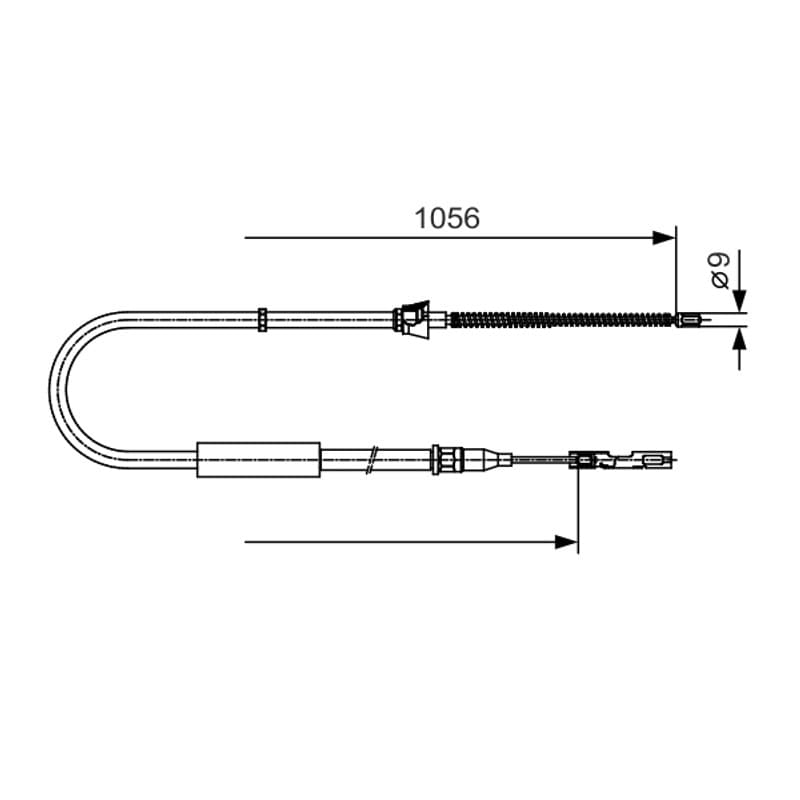 BOSCH 1 987 482 125 trosas, stovėjimo stabdys