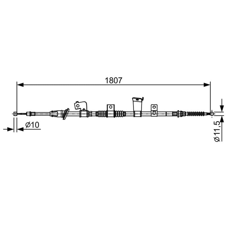 BOSCH 1 987 482 569 trosas, stovėjimo stabdys