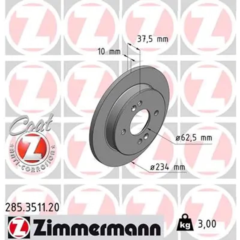 ZIMMERMANN stabdžių diskas 285.3511.20