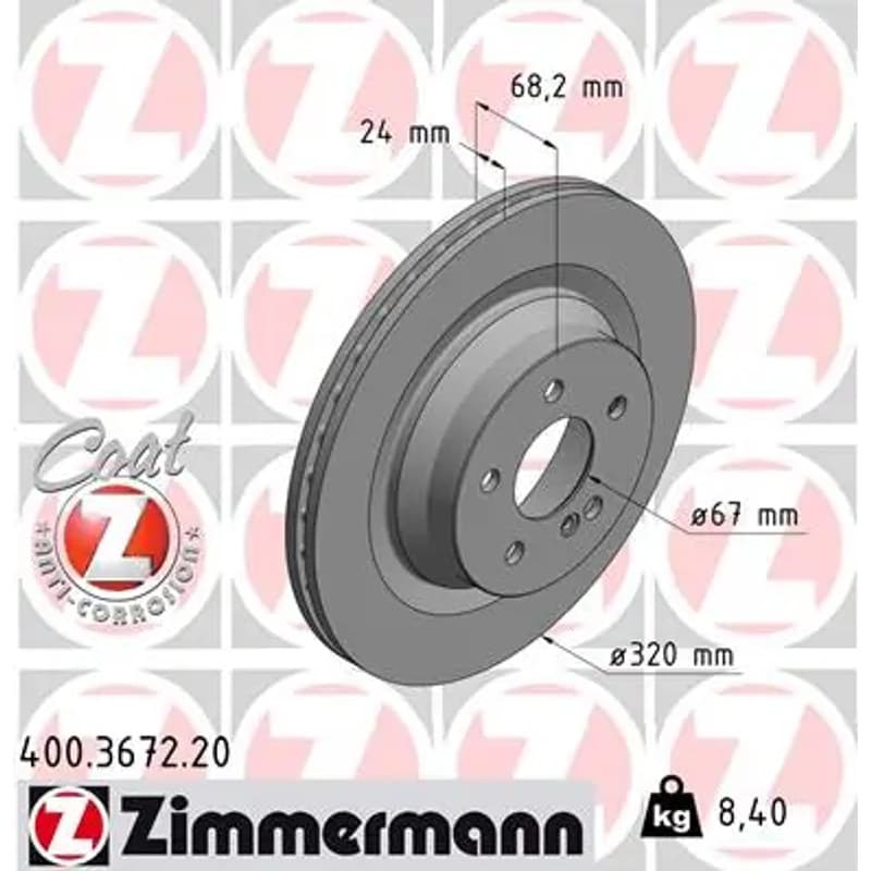 ZIMMERMANN stabdžių diskas 400.3672.20