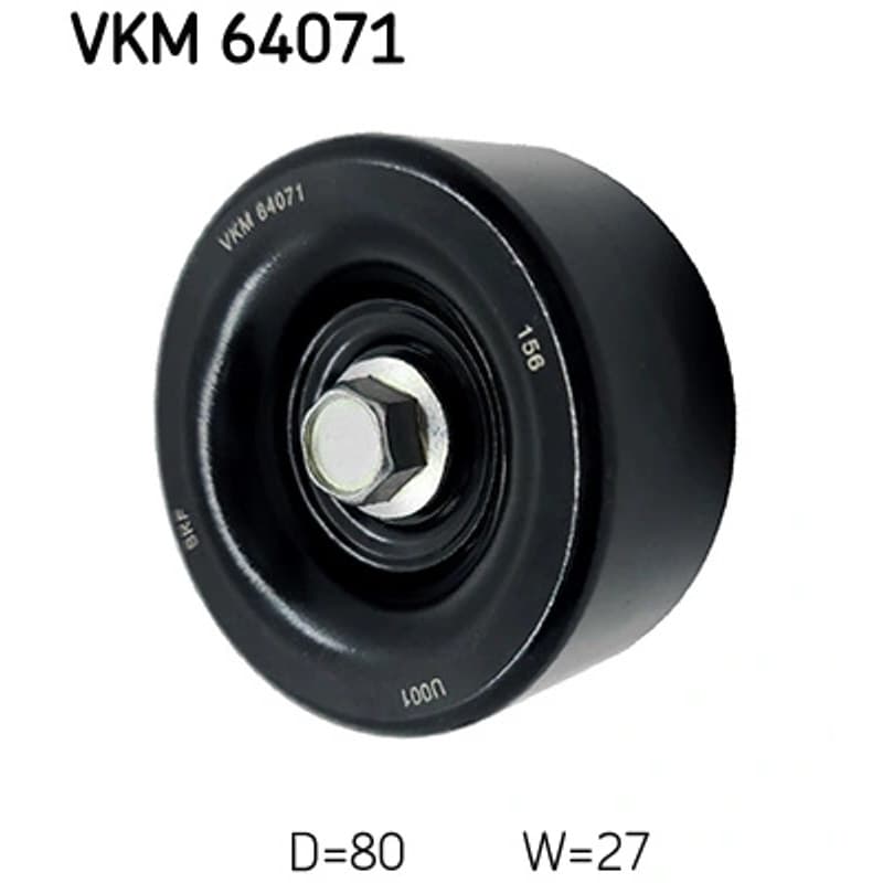 SKF VKM 64071 kreipiantysis skriemulys, V formos rumbuotas diržas
