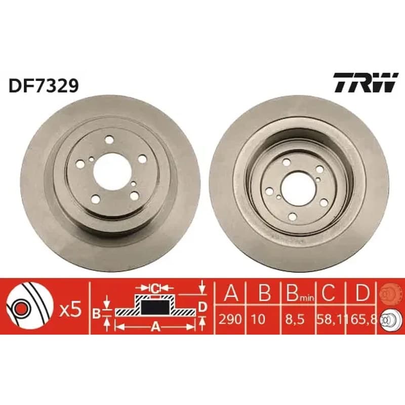 TRW stabdžių diskas DF7329