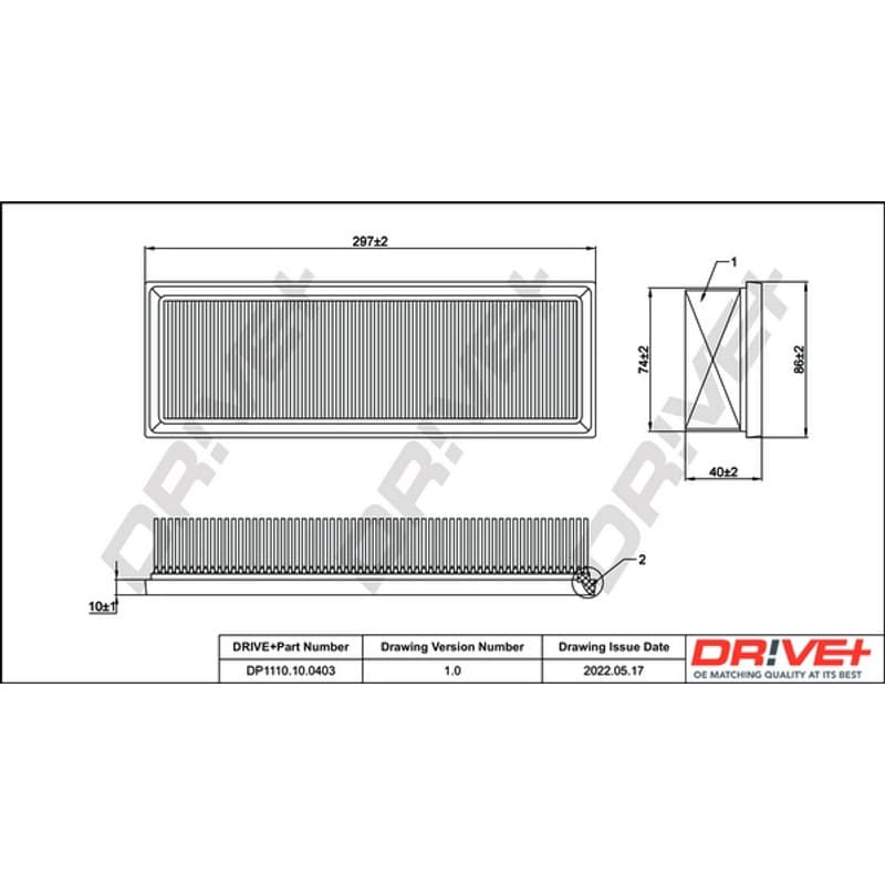 DRVE oro filtras DP1110.10.0403