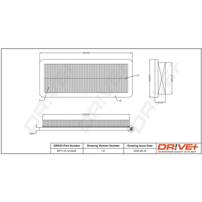 DRVE oro filtras DP1110.10.0432