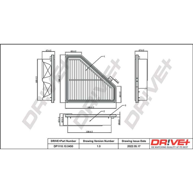 DRVE oro filtras DP1110.10.0450