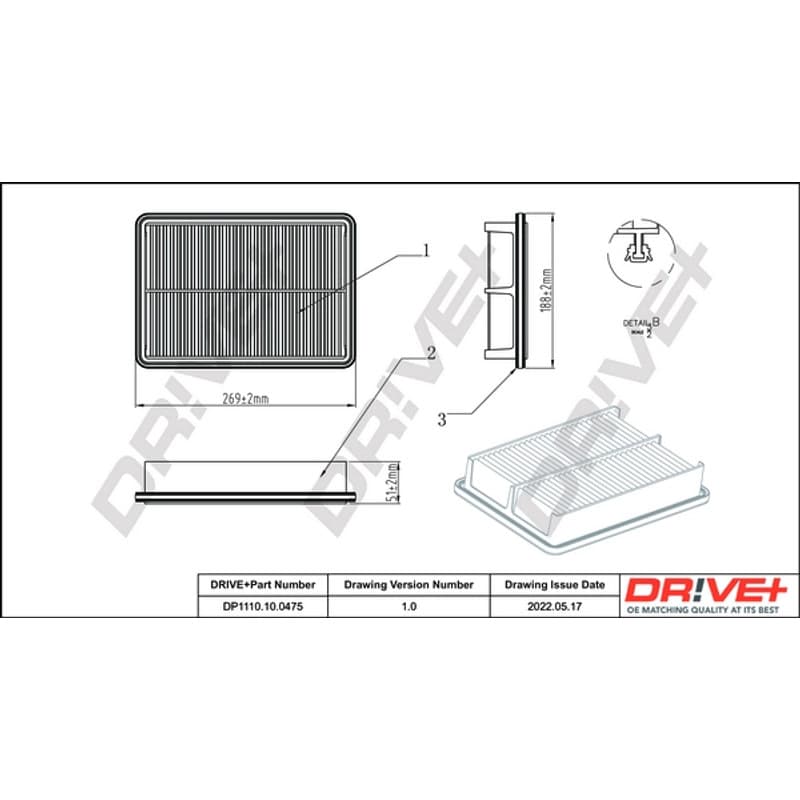 DRVE oro filtras DP1110.10.0475