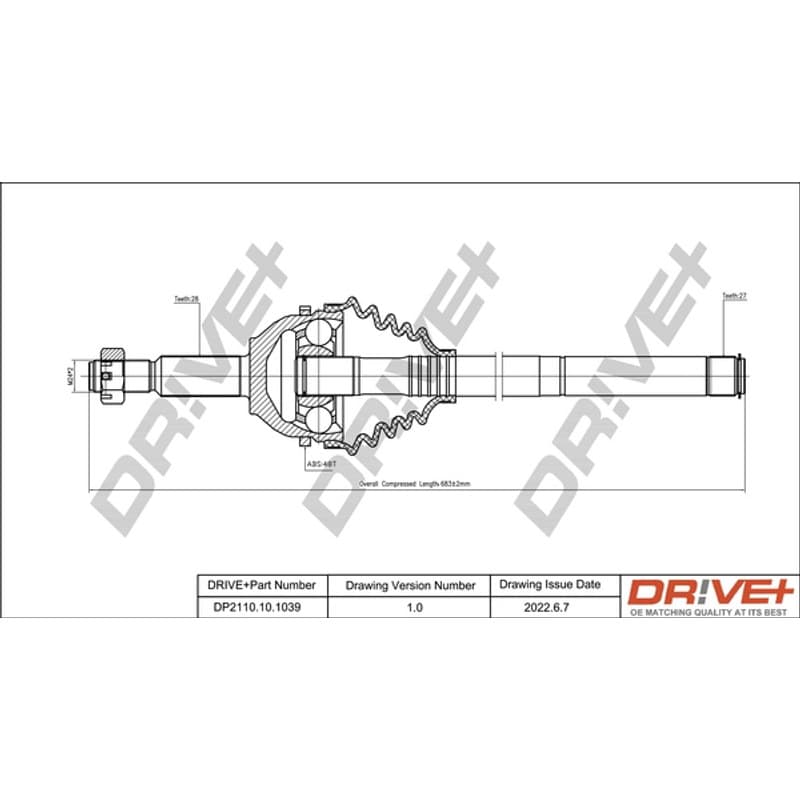 DRVE pusašis DP2110.10.1039