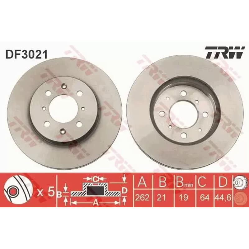 TRW stabdžių diskas DF3021