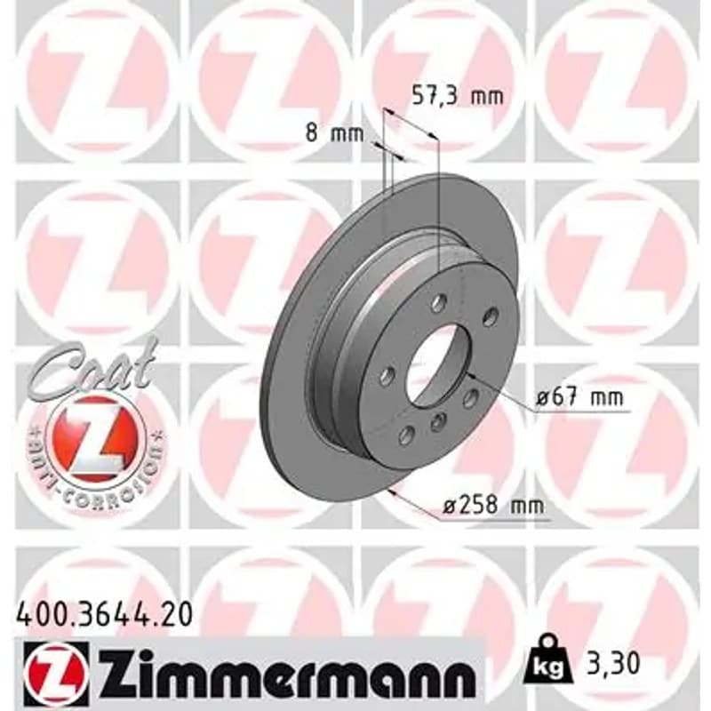 ZIMMERMANN stabdžių diskas 400.3644.20