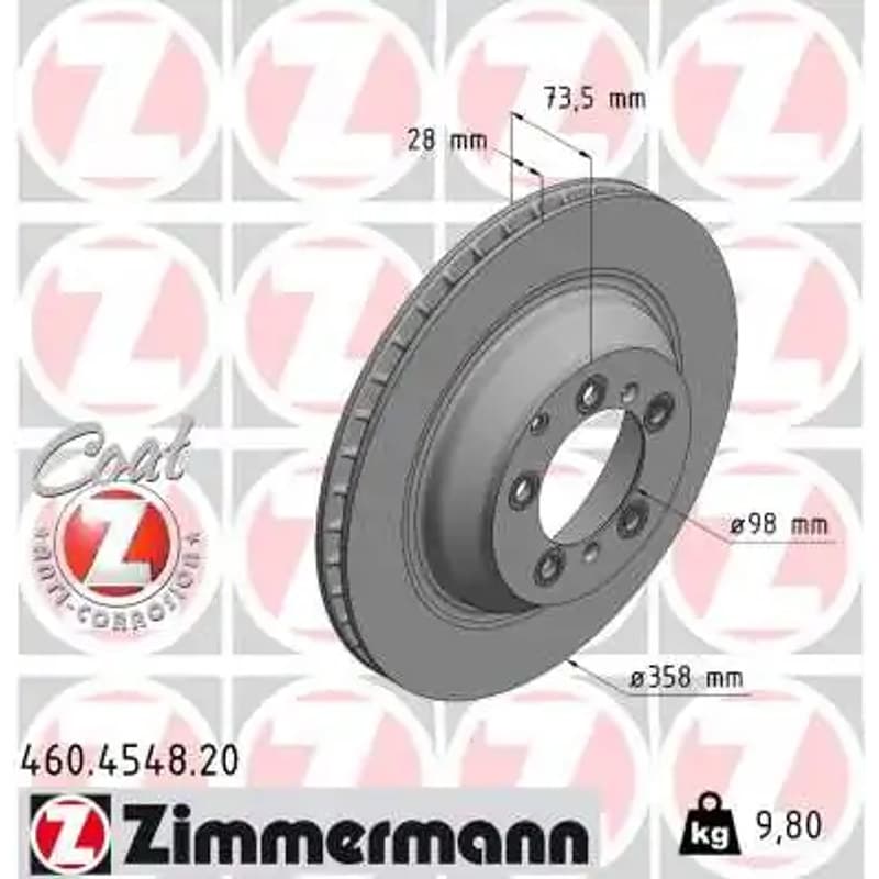 ZIMMERMANN stabdžių diskas 460.4548.20