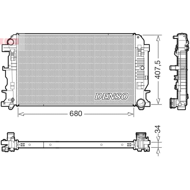 DENSO radiatorius, variklio aušinimas DRM17117