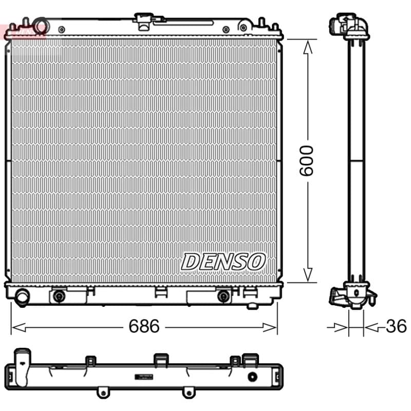 DENSO radiatorius, variklio aušinimas DRM46042