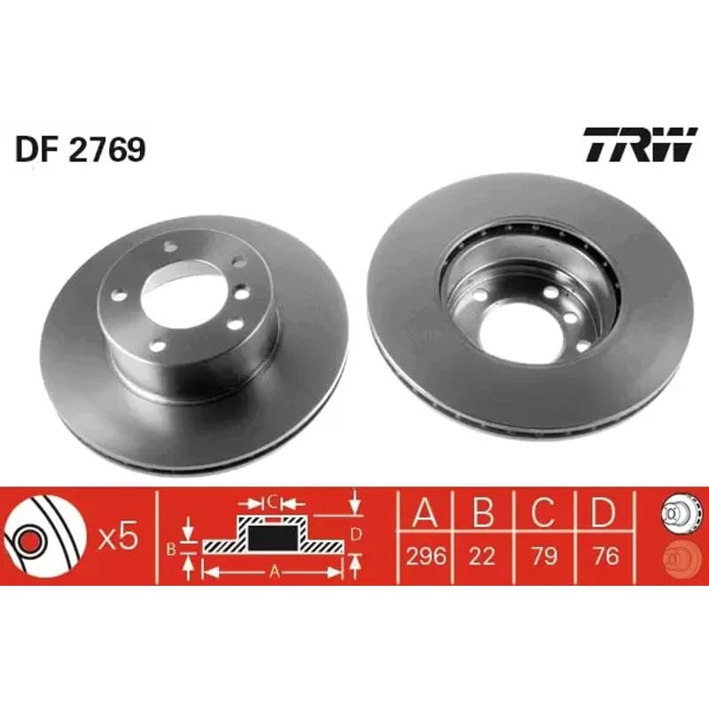 TRW stabdžių diskas DF2769