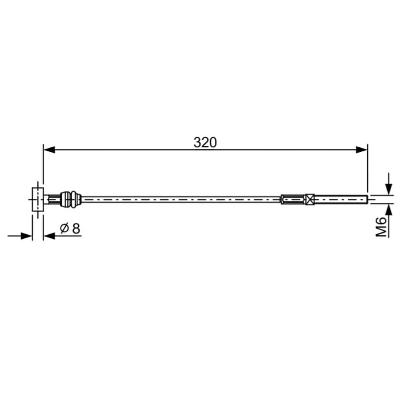 BOSCH 1 987 482 460 trosas, stovėjimo stabdys