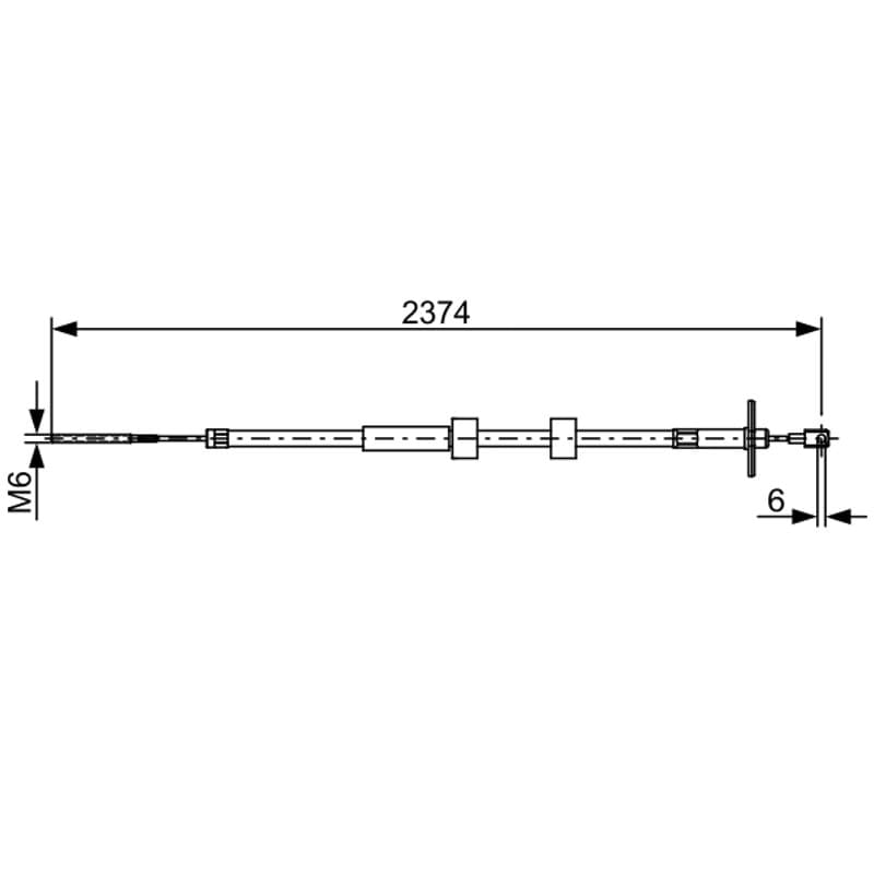 BOSCH 1 987 482 499 trosas, stovėjimo stabdys
