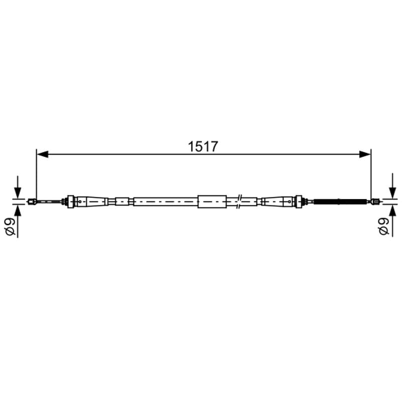 BOSCH 1 987 482 639 trosas, stovėjimo stabdys