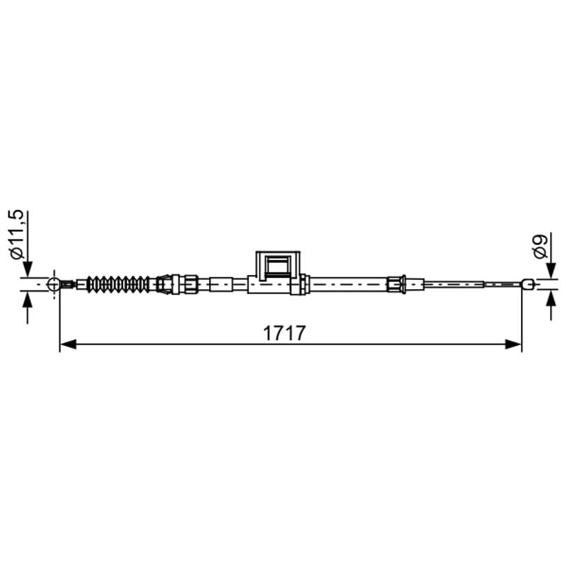 BOSCH 1 987 482 644 trosas, stovėjimo stabdys